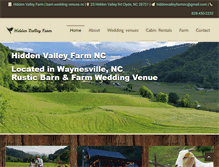 Tablet Screenshot of hiddenvalleyfarmnc.com